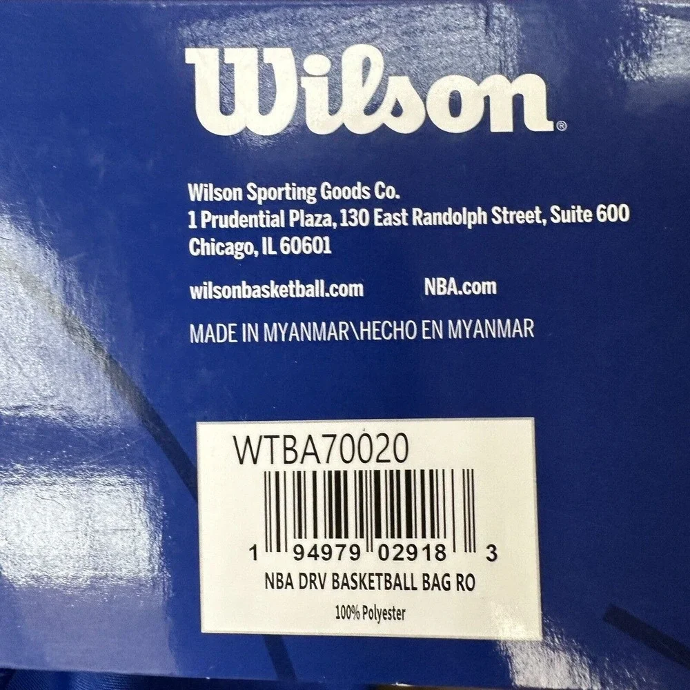 Wilson NBA Drv Basketball Bag Backpack Sack Royal Blue NEW